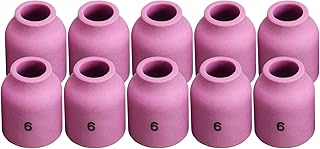 RIVERWELD TIG Gas Lens Alumina Nozzle Ceramic Cup 53N60#6 3/8" Fit PTA DB SR WP 9 17 18 20 25 26 TIG Welding Torch 10pk