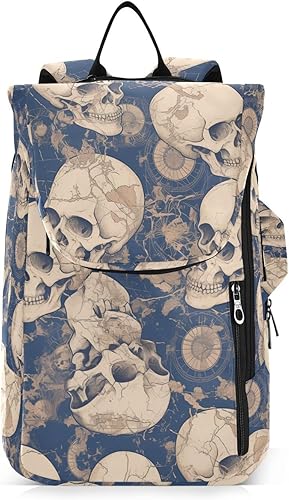 Raqueta de tenis, mochila de pelota de tenis, linda y resistente, diseño de calavera misteriosa, 2 raquetas de tenis, mochila acolchada para