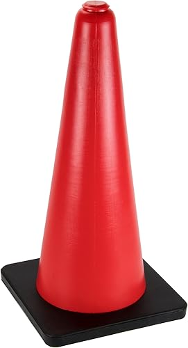 24" alta Sombrero de conos en color naranja fluorescente con base de color negro para interior/exterior área de trabajo seguridad del Tráfico