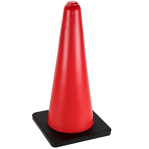 24" alta Sombrero de conos en color naranja fluorescente con base de color negro para interiorexterior área de trabajo seguridad del Tráfico