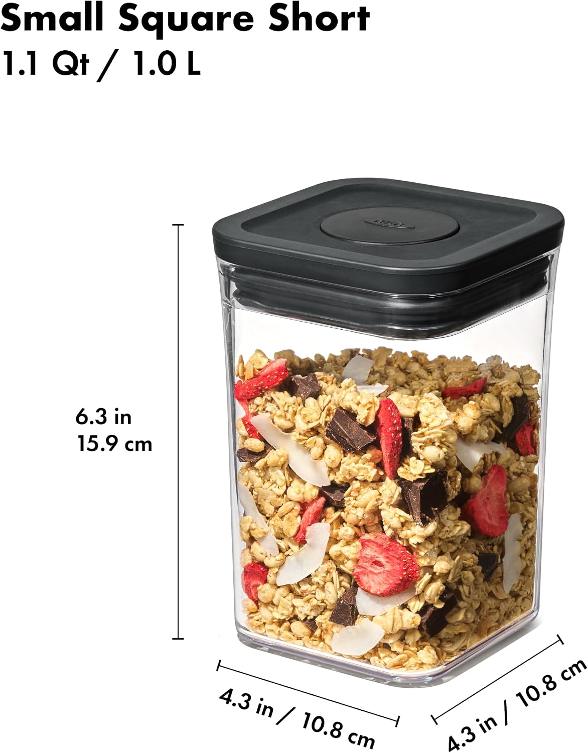 OXO Good Grips 3-Piece POP Container Set — Matte Black