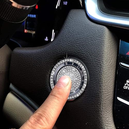 Miniatura 3 de CONGCONG Cubierta del botón del interruptor de arranque del motor con un solo clic compatible con Cadillac CT6 XT5 XTS (2 agujeros)