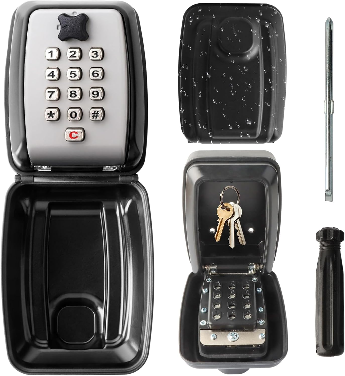 Key Safe Wall Mounted, Waterproof Key Safe Box Outdoor, Key Lock Box