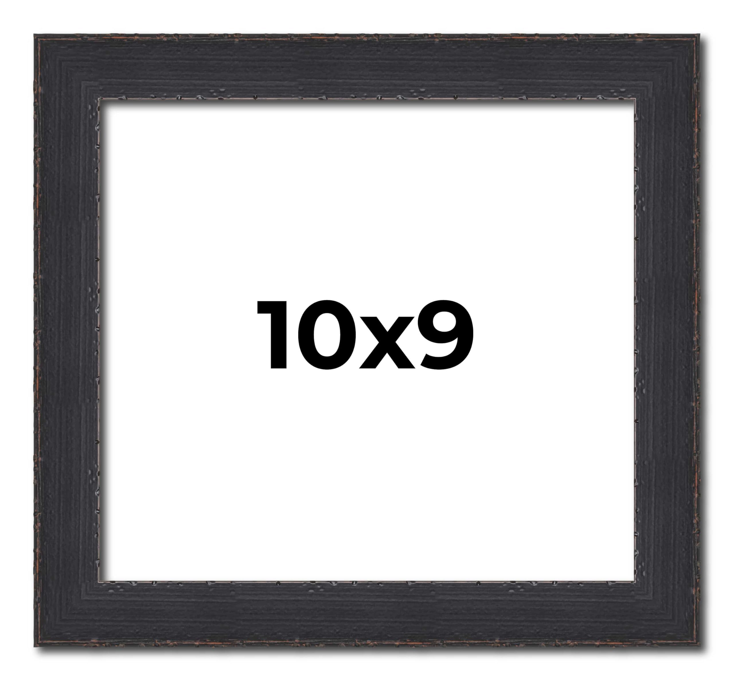 Amazon.com: 10x9 Frame Black Real Wood Picture Frame Width 1.25