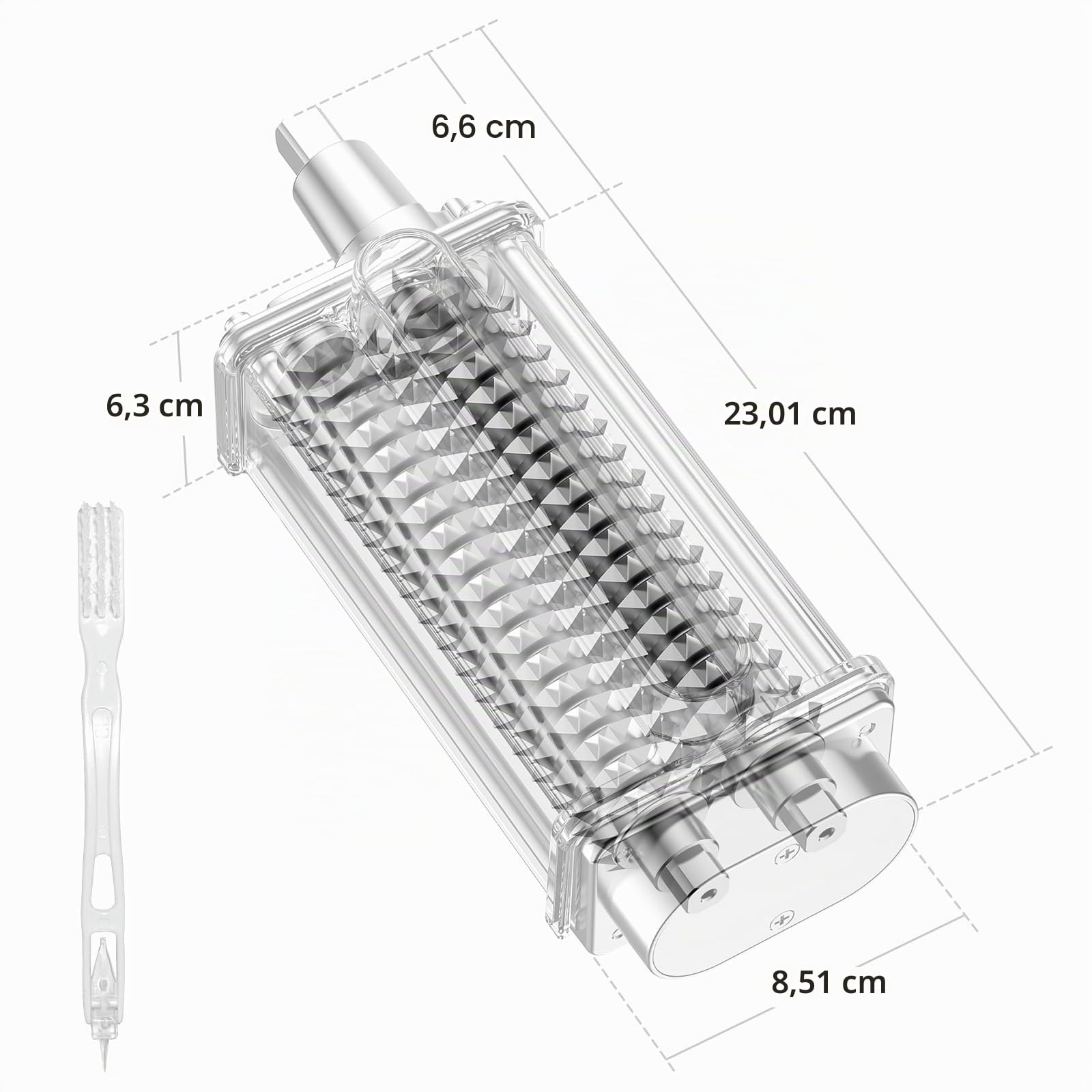 GVODE Fleischklopfer Aufsatz für KitchenAid - Edelstahl-Zahnräder Fleischklopfer, Fleischklopfer Aufsatz für KitchenAid Mixer(Mit Schutzhülle und Reinigungsbürste)