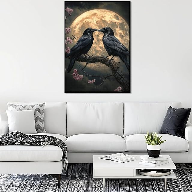 Foto 5 de 6 de Rompecabezas de Cuervos Bajo la Luna para Adolescentes, 1000 Piezas, Juguetes educativos, antiestrés