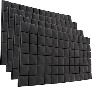 4 Pack Acoustic Foam,48x24x2 Inch Mushroom Sound Proof Panel for Walls,High Density Fire Resistant Soundproof Panels for Home,Studio,Reducing Noise & Echo