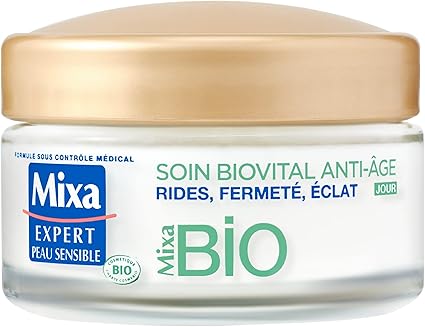 Mixa - BIO - Soin Biovital Anti-Âge Jour - Rides, Fermeté, Eclat - Peaux Matures - 50 ml