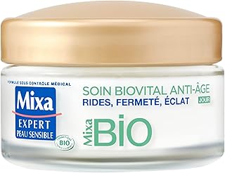 Mixa - BIO - Soin Biovital Anti-Âge Jour - Rides, Fermeté, Eclat - Peaux Matures - 50 ml