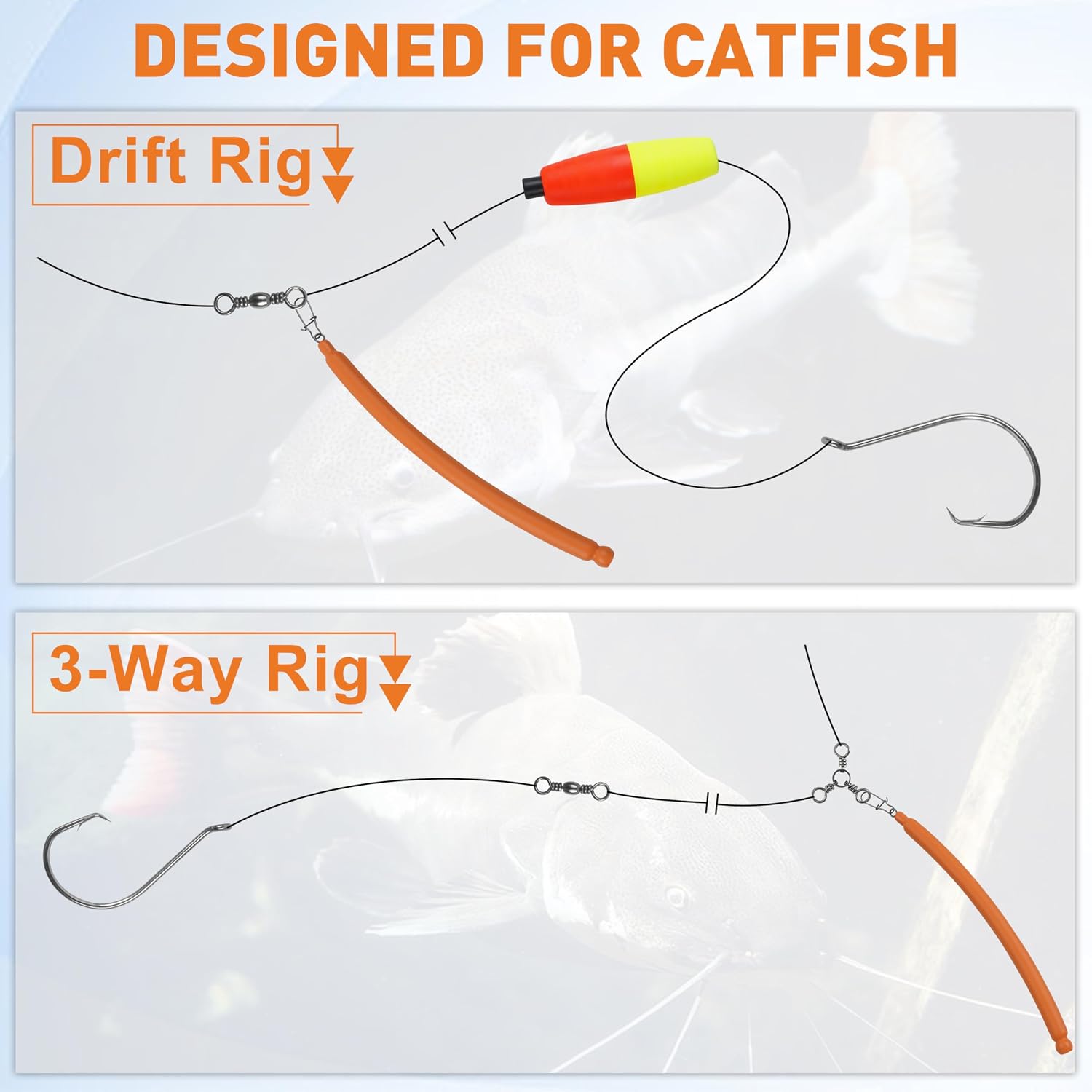 Dragging Weights for Catfishing, Rattling No-Snag Catfish Weights Drag Drifting Fishing Weights for Trolling Bottom Bouncing Snagless Catfishing Tackle Gear 1-4oz