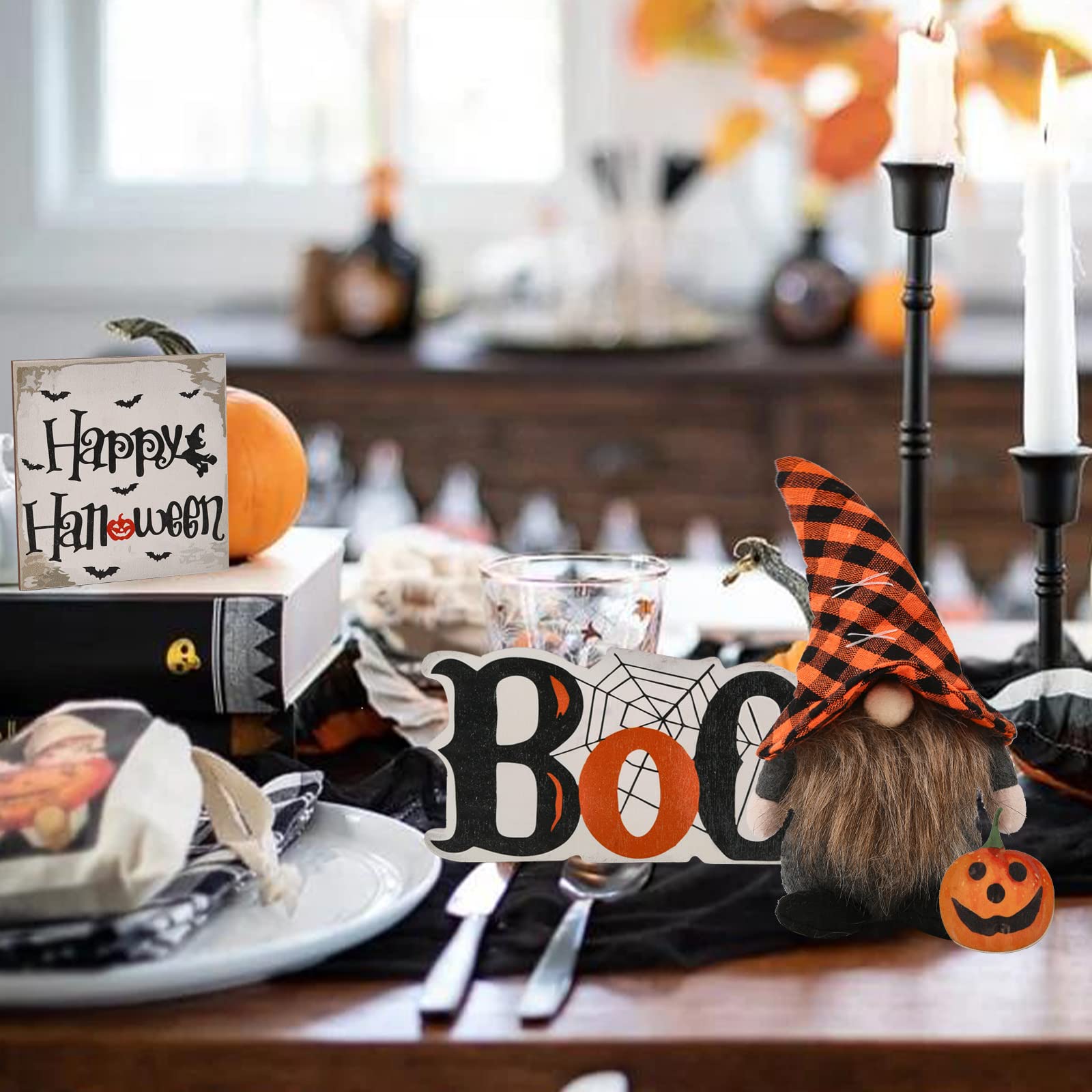 Halloween Deko Für Zuhause – Niedliches Kürbis-Holzschild Mit 'Süßes Oder Saures' Für Party, Tisch, Regal, Geschenk