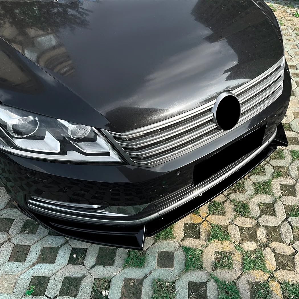 Uniwersalny spoiler Do Passat B7 11-15 Standard Version Glossy | Black Diffuser Splitter Body KitABS Przedni Dokładka przedniego zderzaka