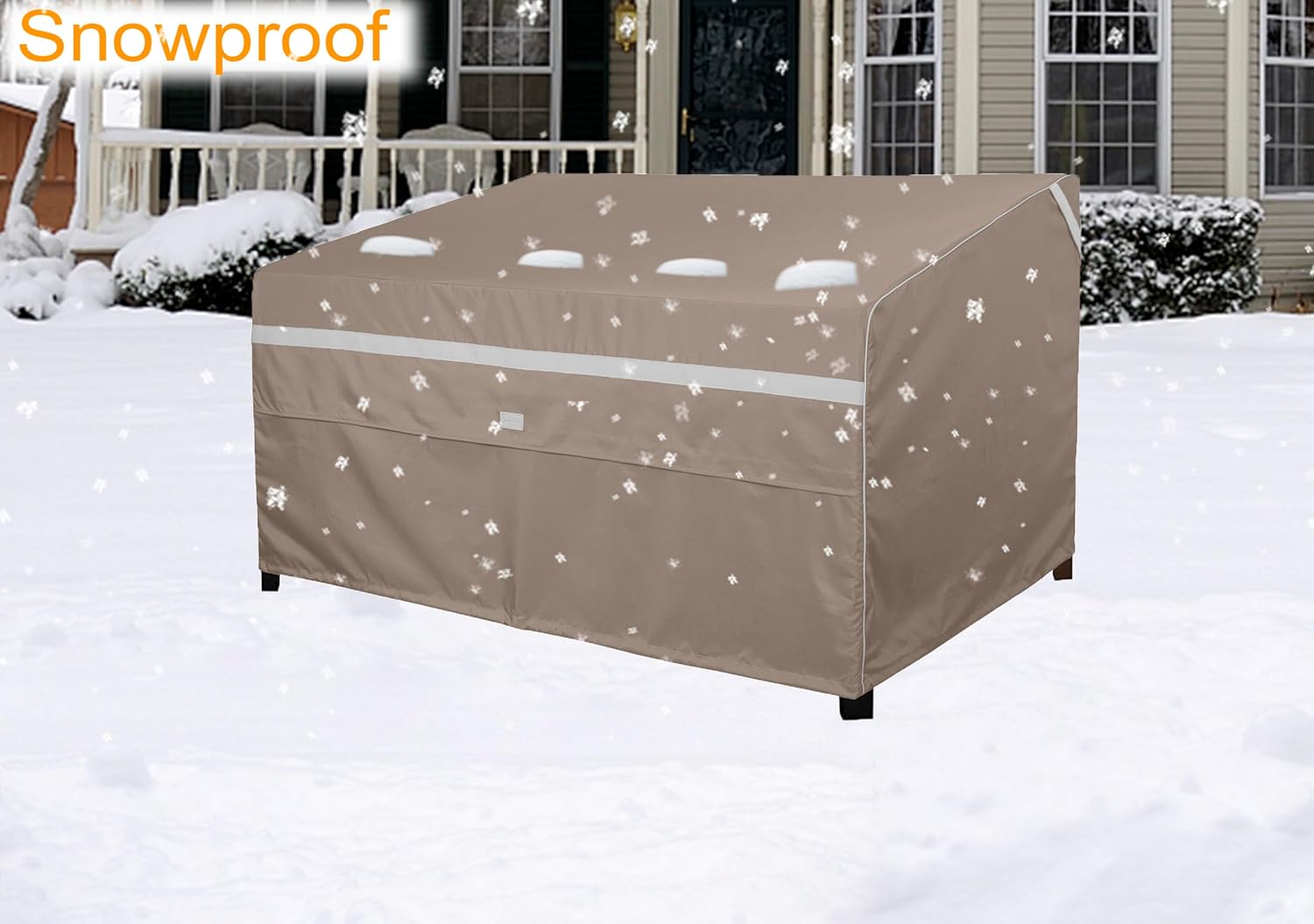 Heavy Duty Waterproof Outdoor Patio Loveseat Sofa Cover UV Resistant Patio Furniture Covers 2 Seater 60" W X 40" D X 30" H Dark Grey