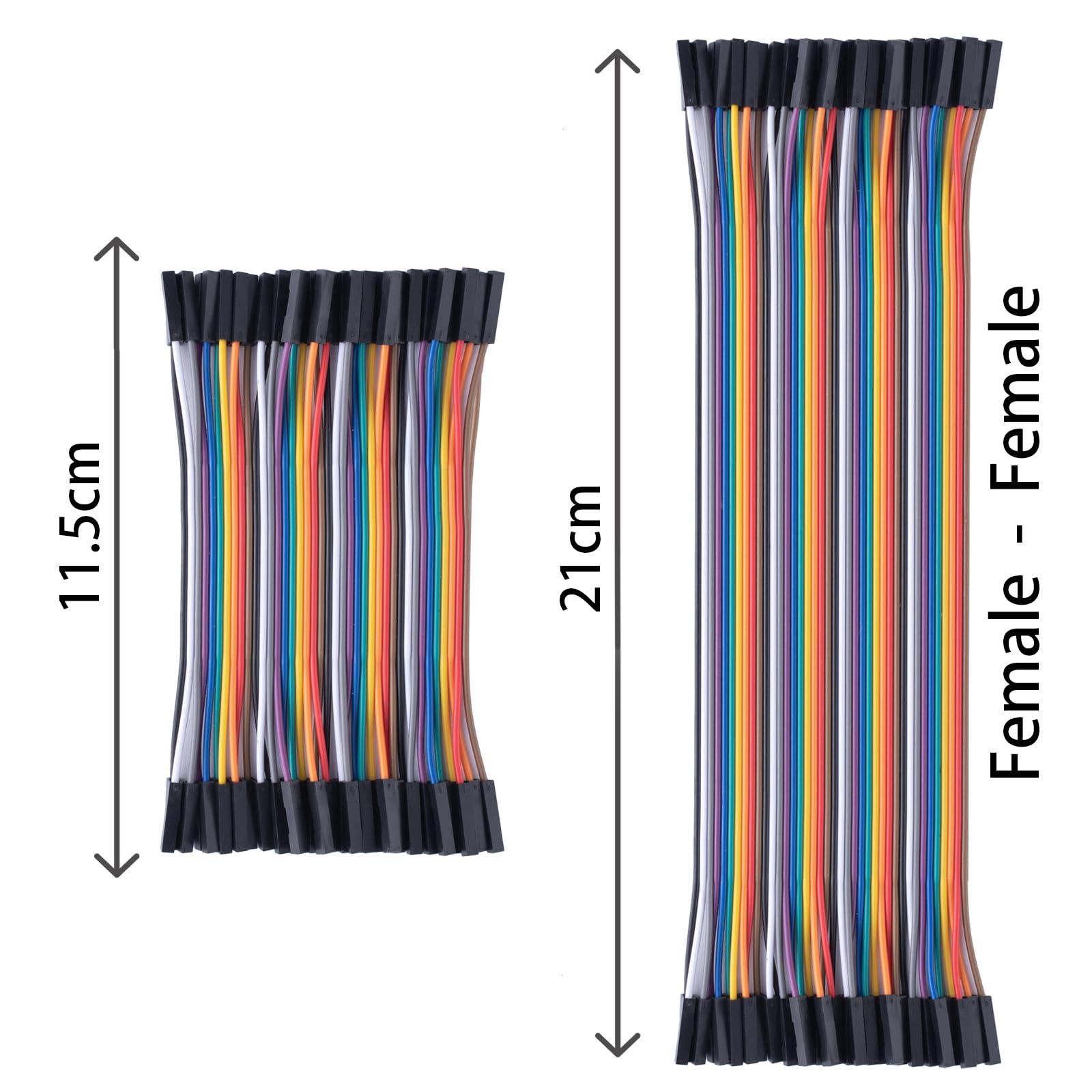 Aypzuke 240pcs 10cm Breadboard Jumper Wires 2 * 40 pezzi da M/F Maschio a Femmina, 2 * 40 pezzi da Maschio a Maschio, 2 * 40 pezzi da Femmina a Femmina per Raspberry Pi