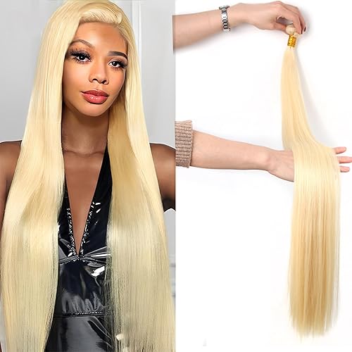 613 Blonde Straight Human Hair 30Inch Single Bundle 613 Straight Hair 100% Unprocessed Brazilian Human Hair Straight Hair Extensions for Women