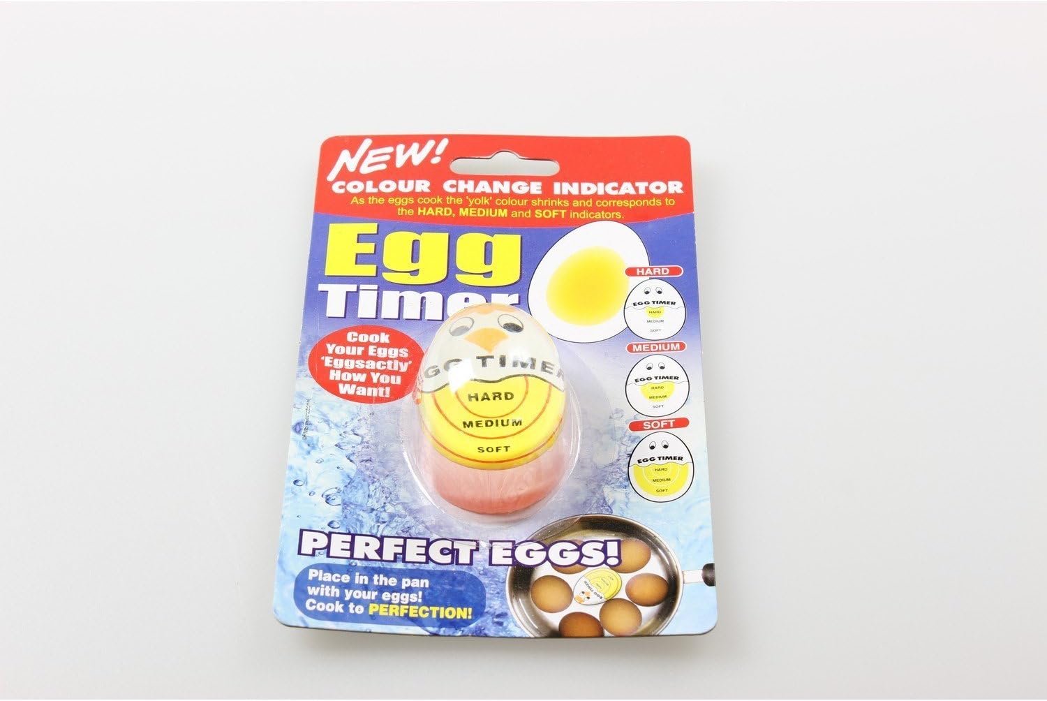 PMS MAGIC EGG SHAPED EGG TIMER ON BLIST CARD CHICKEN DESIGN