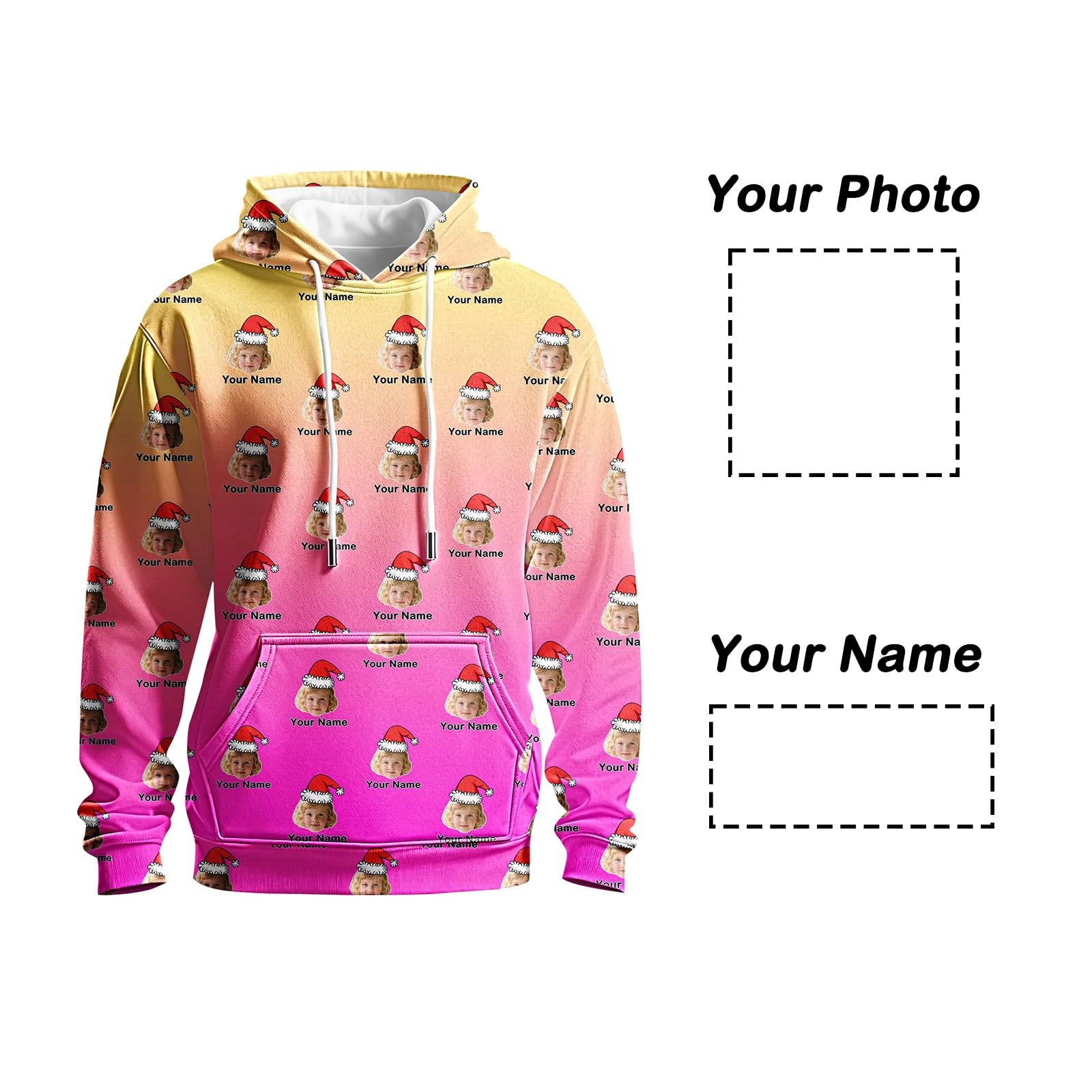 Sudadera Original Hombre Negra con Capucha Personalizada, Diseño Divertido De Navidad Chaquetones Invierno (Red, XXL) Chaqueta Verano Ropa Casual Sin Mangas Proteccion Solar para Camisa