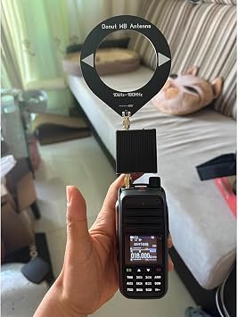 ドーナツ WB 広帯域ミニループアンテナ 10kHz-180MHz | フリーチューニング、600mAhバッテリー、3.9インチPCBリング、Type-C充電、低インピーダンスコンバーター、EVAケース、ラジオ、SDR用
