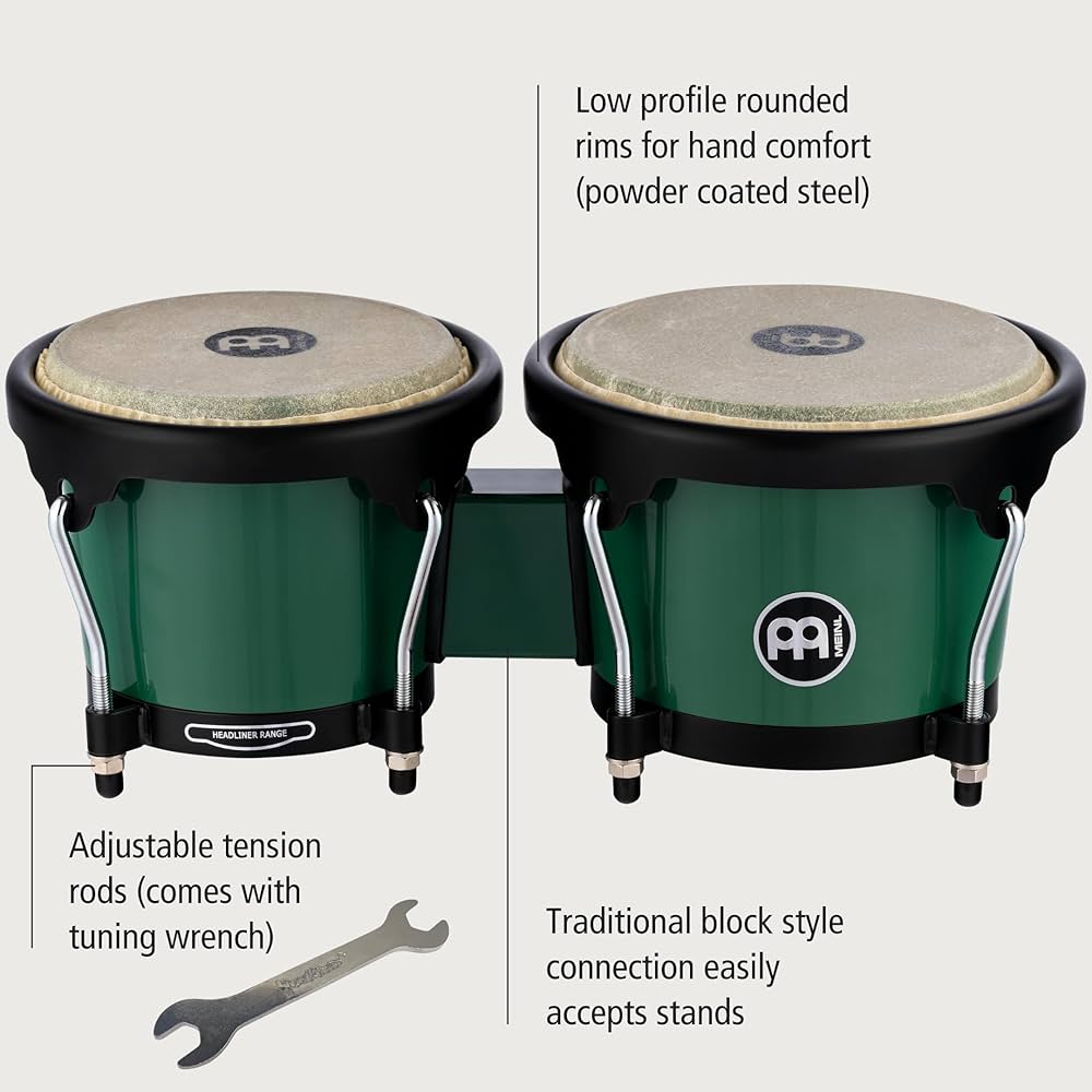 Meinl Journey series ボンゴ グリーン Meinl Percussion Journey Series HB50 Bongo, Forest Green
