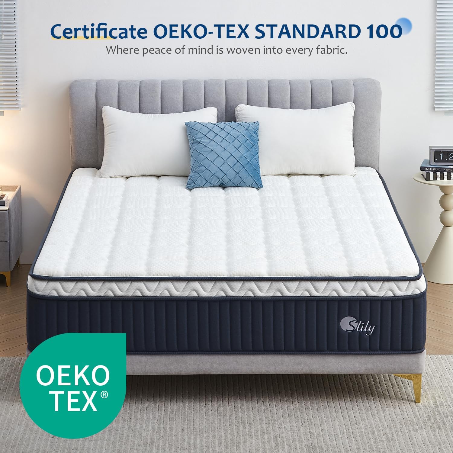 12 Inch Double Mattresses for Back Pain, 4ft 6 Hybrid Mattress with Supportive & Comfortable, 7-Zone Pocket Sprung Memory Foam Cooling Bed Mattress, 30cm Deep Medium Firm 135 X 190cm image 2