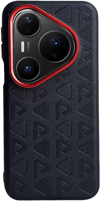 for Huawei Pura 80 Pro Case, Plain Leather Cell Phone Case,Anti Drop,360 Full Coverage Shockproof Phone Case Compatible with Huawei Pura 80 Pro Black