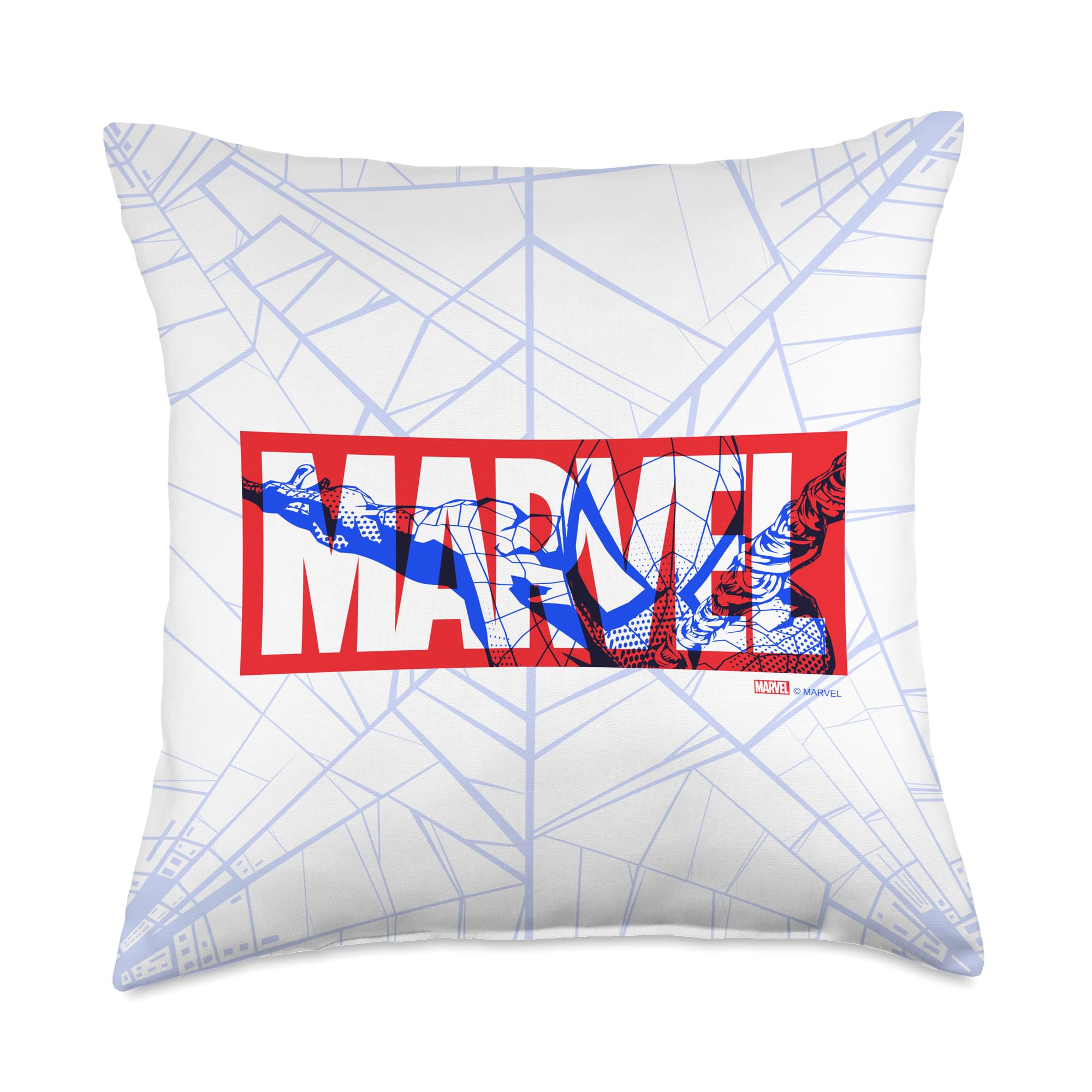Coussin Spider-Man Marvel multicolore 18x18 deco de maison oreiller de canape carre en tissu