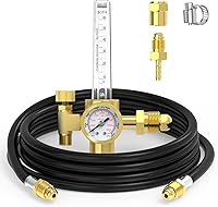 YESWELDER Argon/CO2 MIG TIG Flow Meter Gas Regulator with 8ft Hose - CGA580, 0-60 CFH Gauge, Precision Welding Control