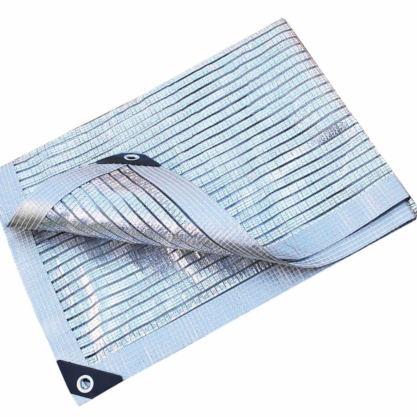 UV Resistant Aluminet Shade Cloth 75% Reflective Aluminium Shade Netting Sun Shade Cover Heavy Duty Mesh Tarp for Garden Greenhouse Flower Plant(2x8.0m)