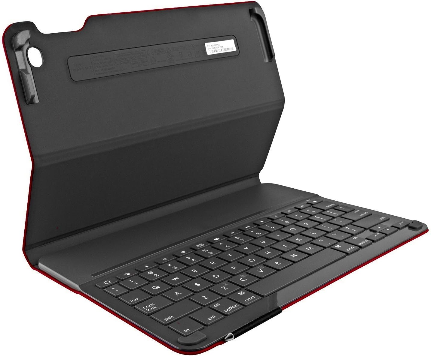 Canvas Keyboard & Folio Case, Black/Red