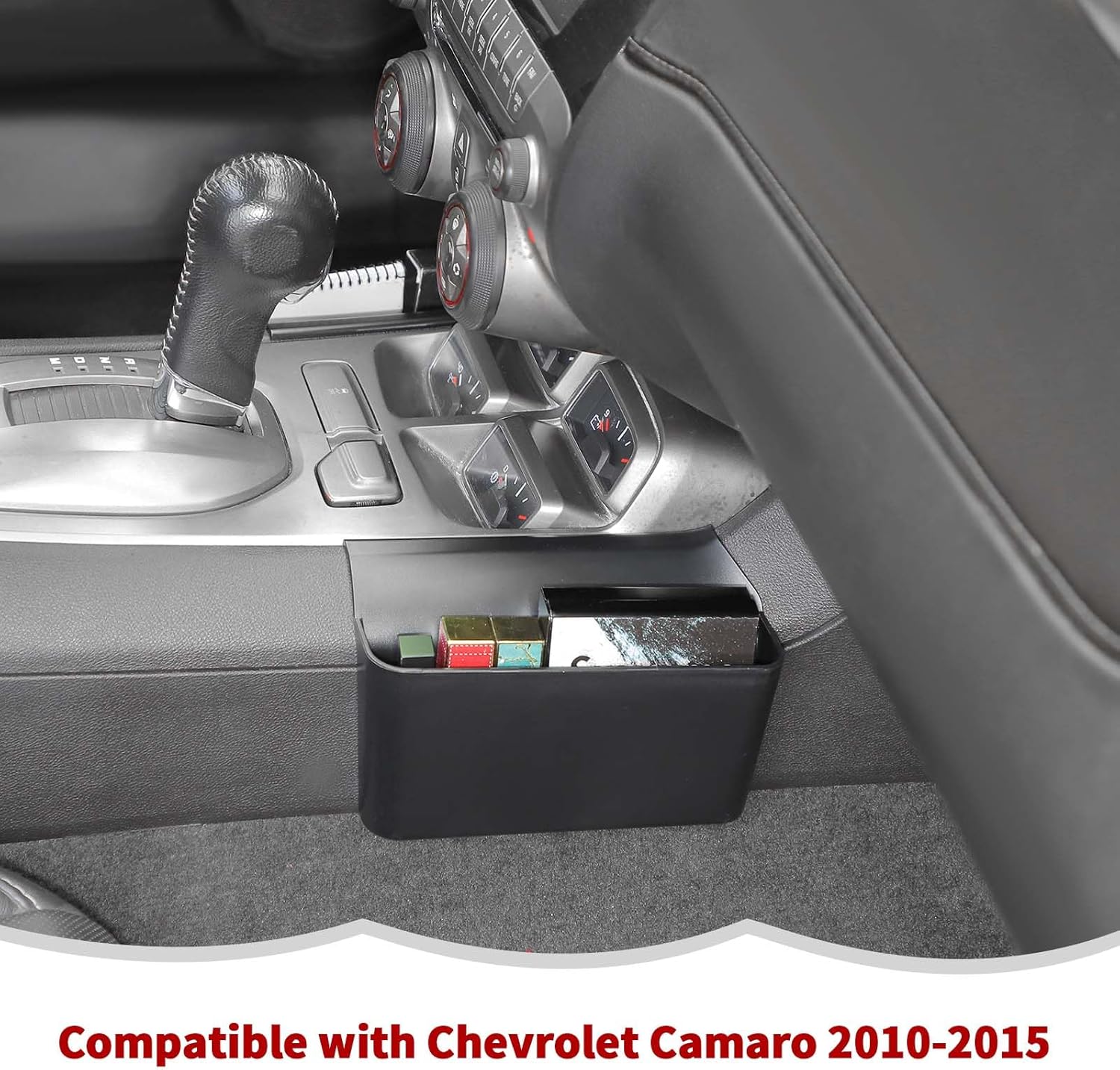 RT-TCZ Center Console Gear Shift Storage Box Tray Organizer Accessories Compatible with Chevy Camaro 2010-2015