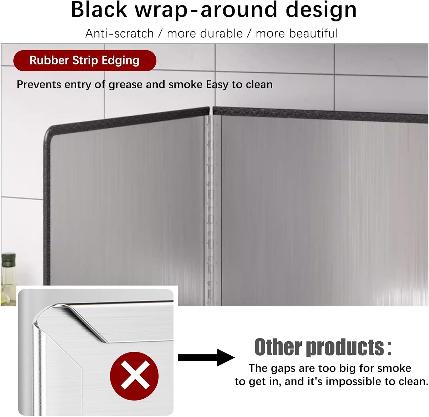 cooking stove oil splash guard, Stove Splatter Guard Foldable Stainless Steel Silver Multiple Sizes(45x45x45cm)