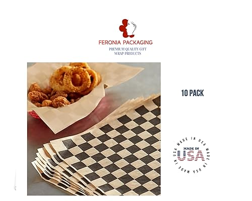 Miniatura 5 de Feronia Packaging - Paquete de 10 envolturas para sándwiches de delicatessen y papel de envoltura de alimentos (negro kraft)