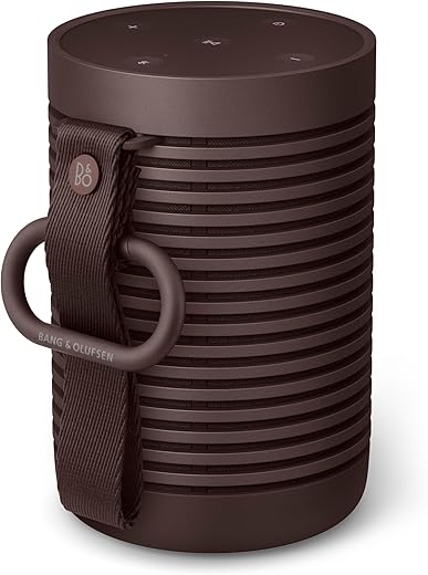 Bang & Olufsen Beosound Explore – Wireless Outdoor Bluetooth Speaker, IP 67 Dustproof and Waterproof, Chestnut