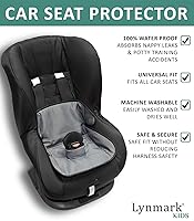 Vista 2 de Lynmark Funda protectora para asiento de automóvil para entrenamiento de orinal - Almohadillas suaves impermeables para niños pequeños y asiento