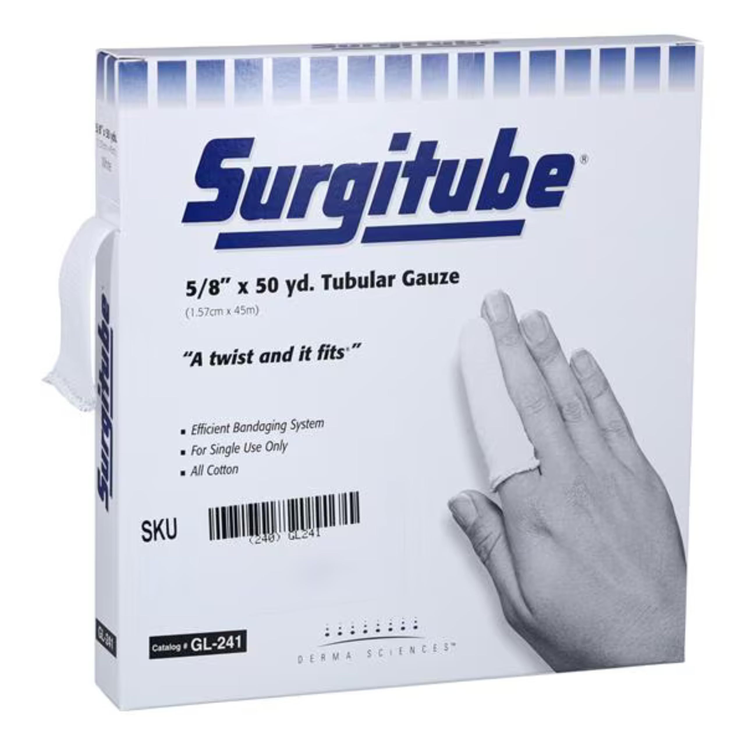 Surgitube Tubular Gauze, Size 2P – 7/8" x 50 yd, Closer Knit, Designed for Use Without Applicator – Part # GL242 — Amazon image 4
