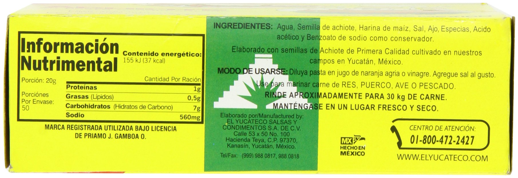 El Yucateco Achiote 1 Kg