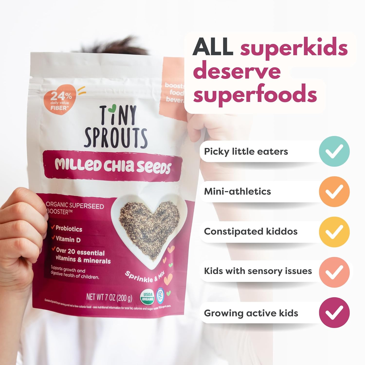 Organic Milled Chia Seeds 1-Pack and Hemp Hearts 1-Pack Bundle