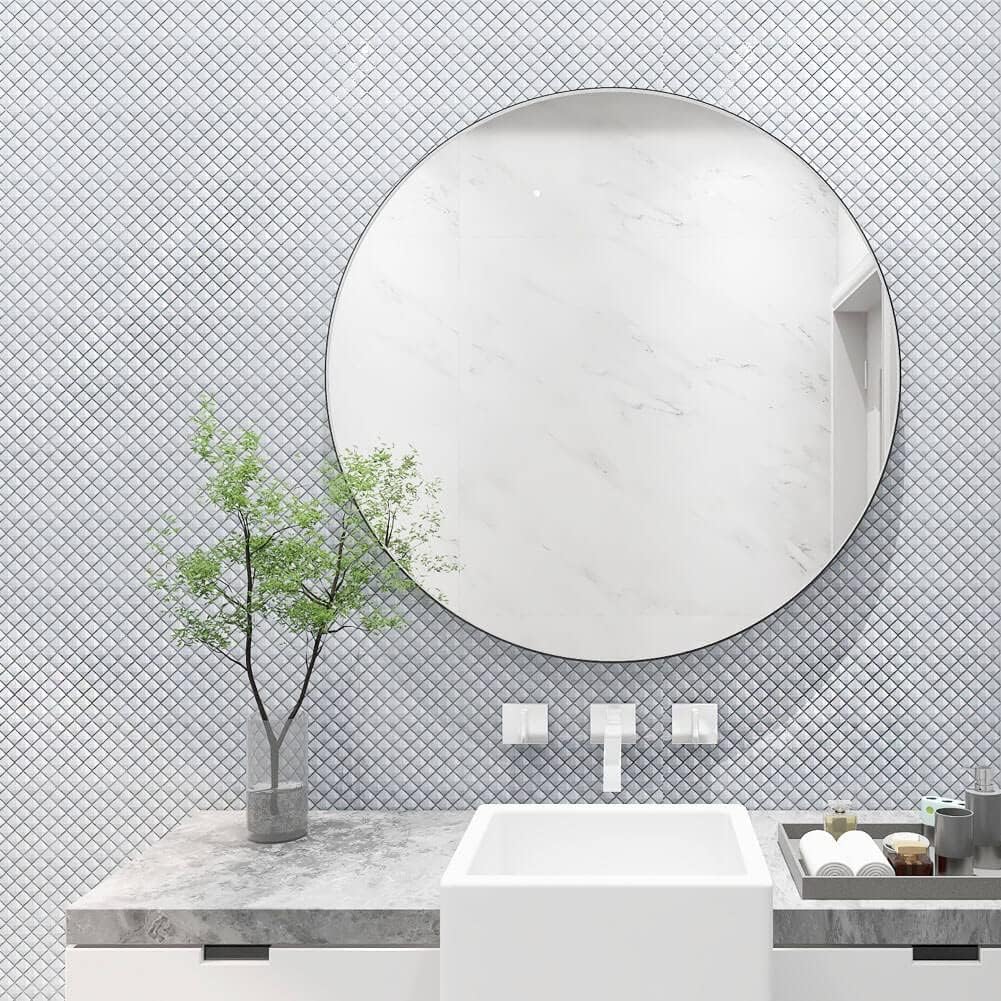 Crаzу Dеаlѕ Diflart Mirror Glass Mosaic Tile Crystal Mosaic Tile Backsplash for Kitchen Bathroom Wall Pack of 5 Sq.ft