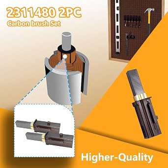 2311480 Vacuum Motor Carbon Brush Replacement for Ametek Lamb 2311480 333261 33326-1 (2 pack)