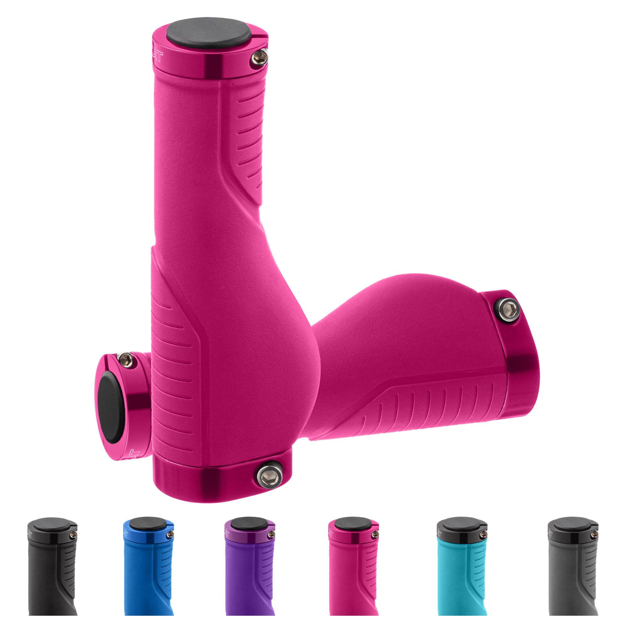 JETCAT Bike Grips, Bike Handlebar Grips, Mountain Bike Grips, MTB Grips, Bicycle Grips, BMX Grips for Adults, Ebike, Scooter, Ergonomic Comfort, Lock On, Pink — image 1