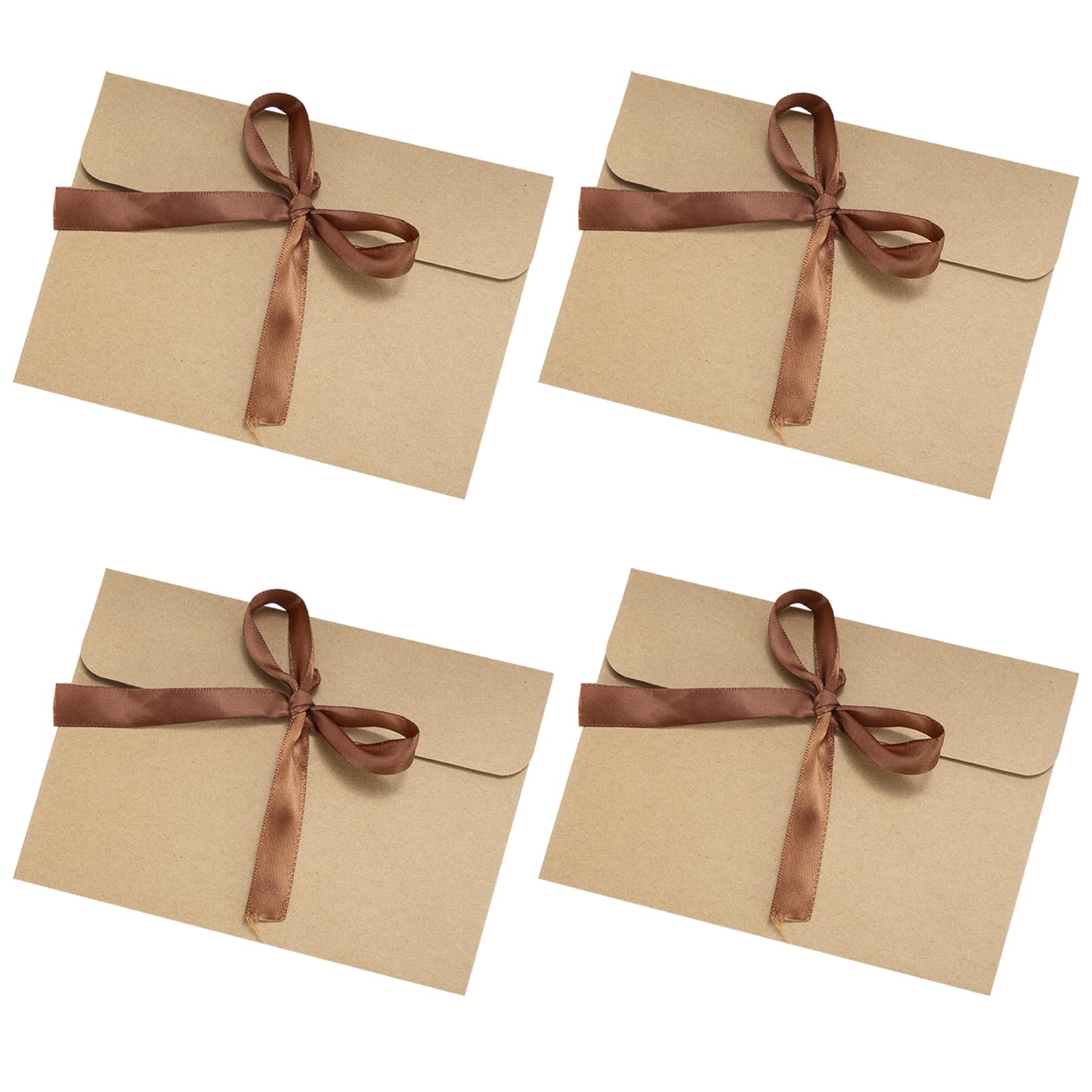 Carte De Voeux,Rétro Kraft Enveloppes Vierges,Fleurs Séchées Carte Postale Décorée,Cartes De