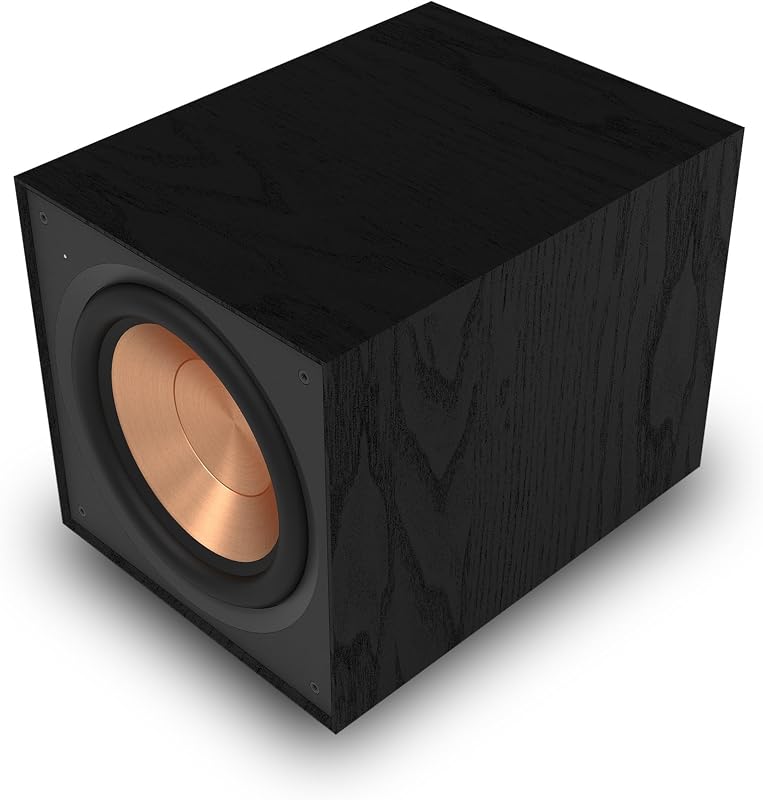 Reference R-101SW Subwoofer frontal de 10” con nuevos woofers de cobre hilado de 10” y un amplificador totalmente digital para sonido de cine en casa premium en negro | Audio de cine en casa con controlador de 10 pulgadas, potencia máxima de 300 W y amplificación activa