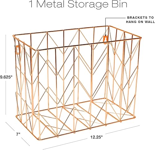 Miniatura 10 de Global Printed Products Kit de carpetas colgantes de diseño de lujo, incluye cesta colgante de metal, 12 carpetas colgantes, 24 carpetas de