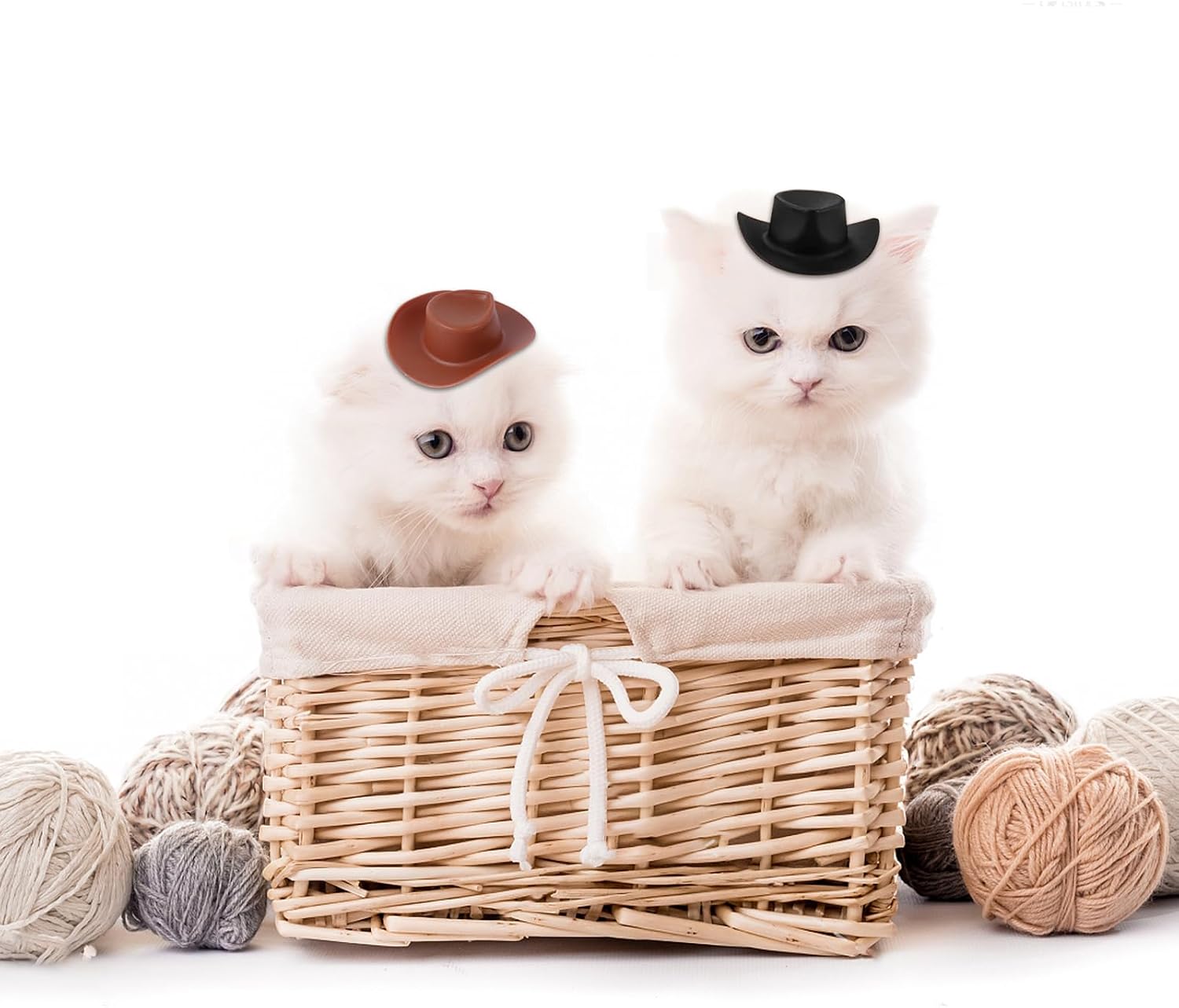 36 Pcs Plastic Mini Cowboy Hat, Tiny Western Cowboy Cowgirl Hats for Party Accessories,Miniature Cute Crafts Hat for Dollhouse Decorations (6 Colors) image 4