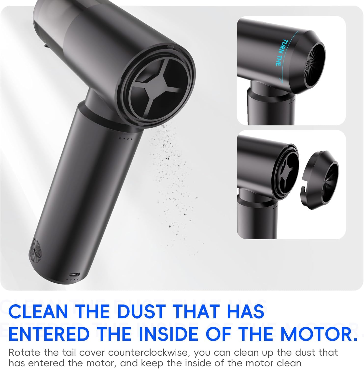 Powerful 16500Pa Cordless Vacuum Cleaners 1Button Dust Emptying Long Battery Lifes for Indoor Use Design Cordless Air Blower with Plastic Housing