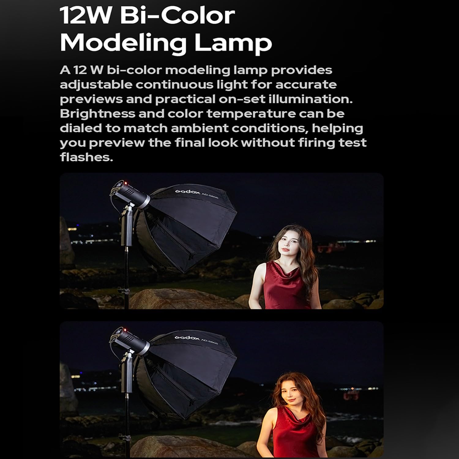 GODOX AD300 Pro II AD300Pro II 2.4G TTL1/8000 HSS 300W Outdoor Flash,14.4V/2600mAh Battery,0.01-1.5s Recycle,1.2kg,16 Color Groups,350 Full Power Pop for Canon Sony Nikon Fuji Olympus Panasonic Camera