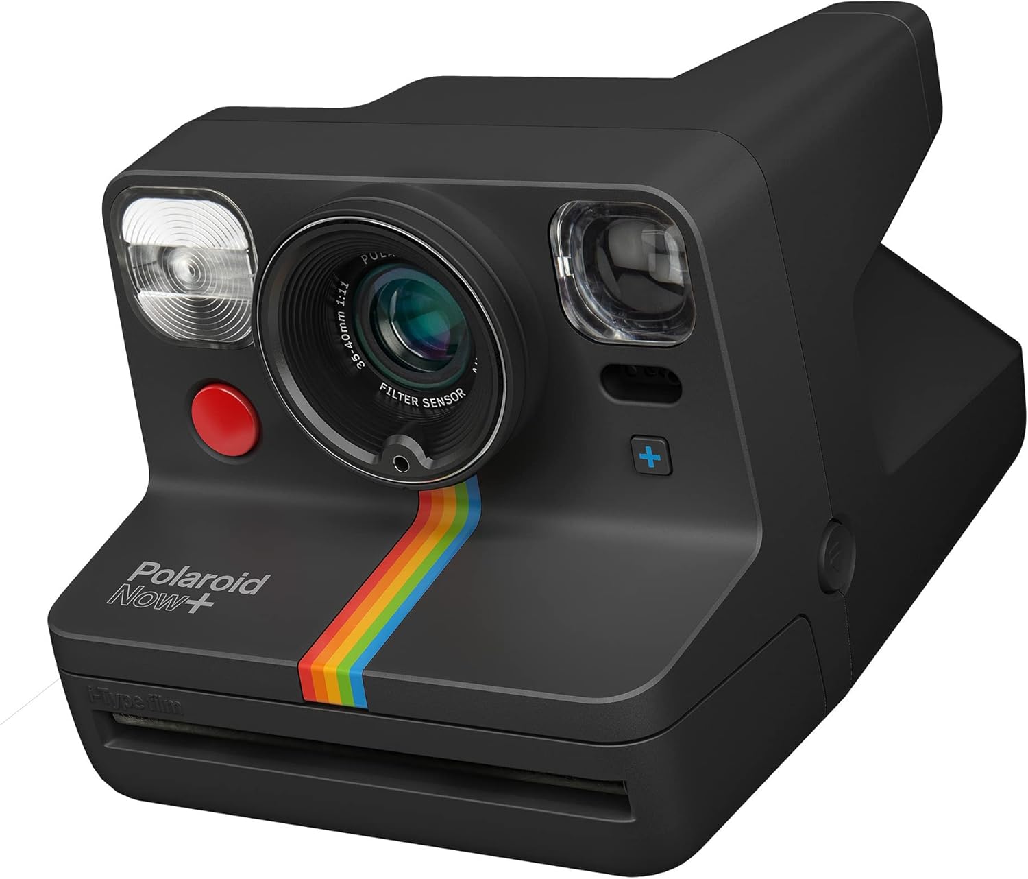 Polaroid Now+ Black (9061) - Bluetooth Connected I-Type Instant Film Camera with Bonus Lens Filter Set