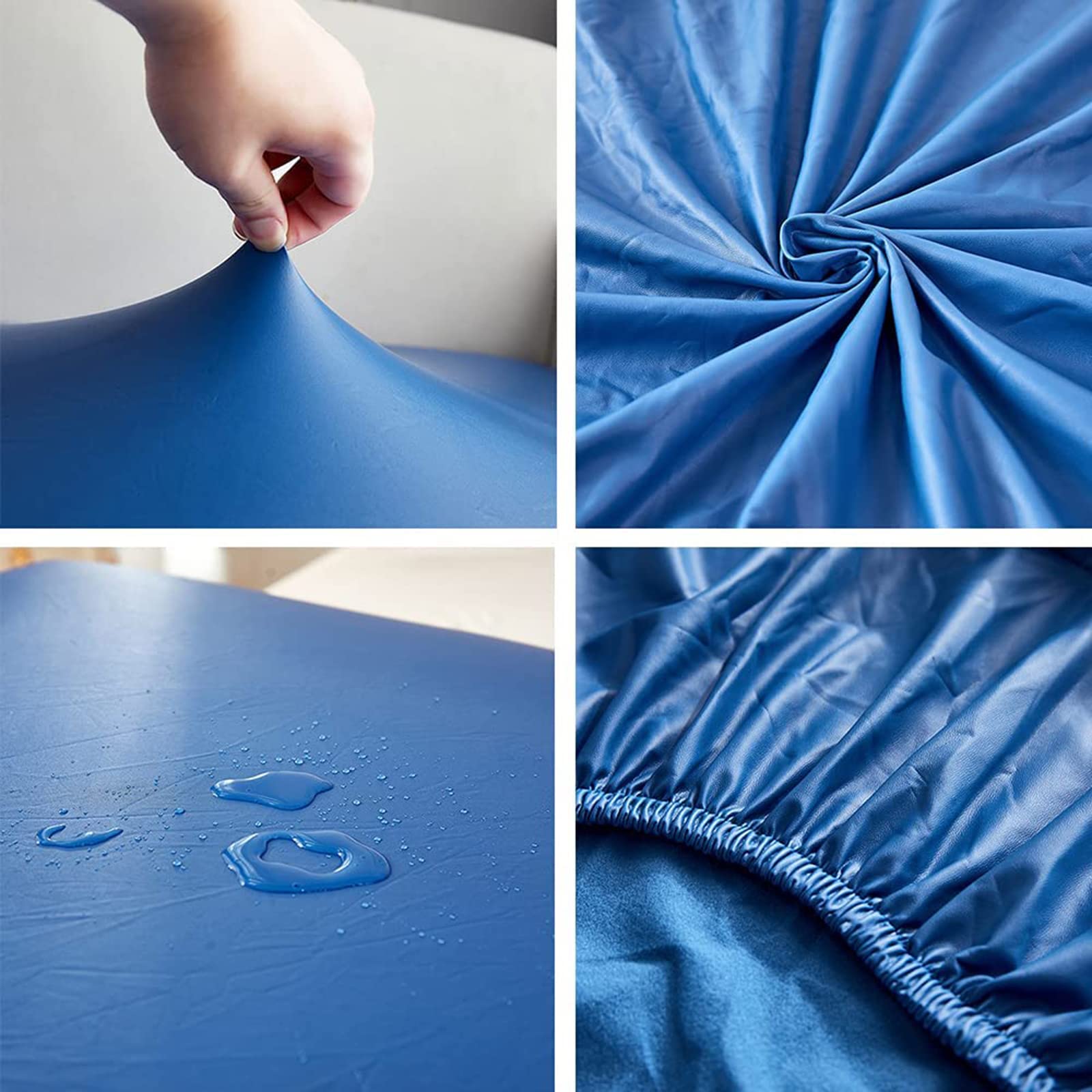 Leomix Set von 2/4/6 Stretch Esszimmerstühlen, wasserdichte PU Leder Stuhl Slipcovers Stuhl Protector Abdeckung Universal Stuhlabdeckungen, für Esszimmer Küche Hotel,B,4pack
