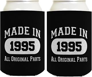 30th Birthday Gifts For Women Made In 1995 Original Parts 2-Pack Can Drink Thermocoolers Black