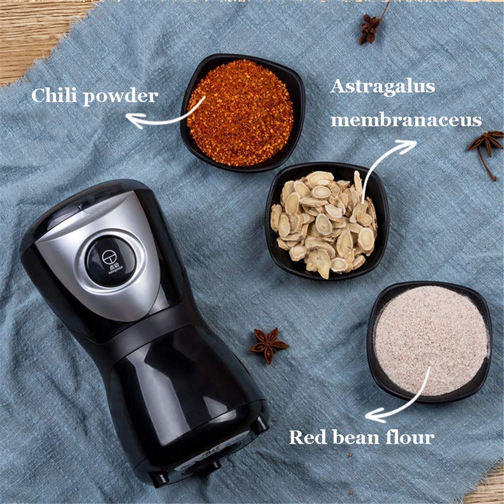 Molinillos de granos, especias eléctricas y molinillo de café para alimentos húmedos/secos, potentes cuchillas de acero inoxidable y cepillo de limpieza little surprise